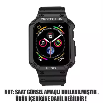 Microsonic Apple Watch 8 41mm Kordon Single Apex Resist Koyu Gri