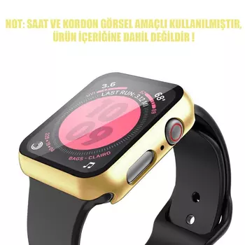 Microsonic Apple Watch SE 2022 40mm Kılıf Matte Premium Slim WatchBand Gold