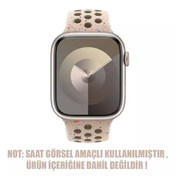 Microsonic Apple Watch SE 2022 40mm Kordon Flame Sport Band Bej