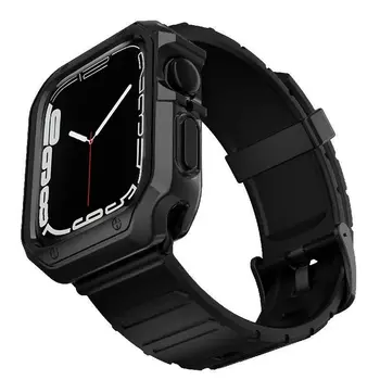 Microsonic Apple Watch SE 2022 40mm Kordon Fullbody Quadra Resist Siyah