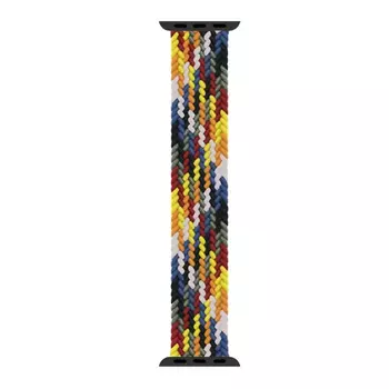 Microsonic Apple Watch SE 2022 40mm Kordon, (Small Size, 127mm) Braided Solo Loop Band Multi Color