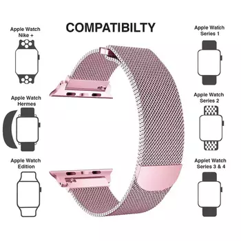 Microsonic Apple Watch SE 2022 40mm Milanese Loop Kordon Siyah