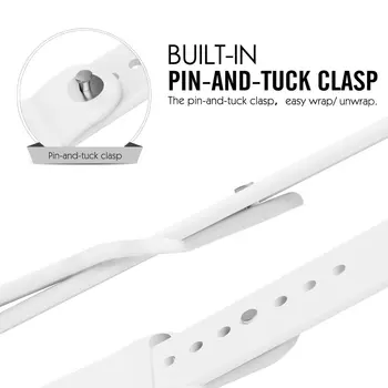 Microsonic Apple Watch SE 2022 40mm Silikon Kordon Beyaz