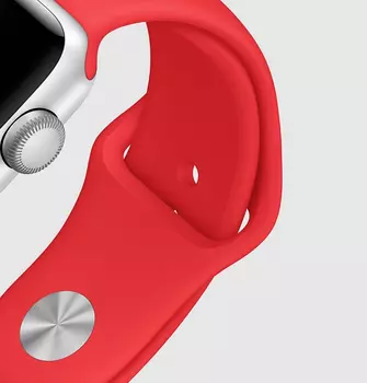Microsonic Apple Watch SE 2022 40mm Silikon Kordon Kırmızı