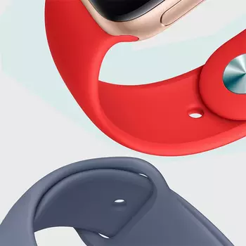 Microsonic Apple Watch SE 2022 40mm Silikon Kordon Koyu Pembe