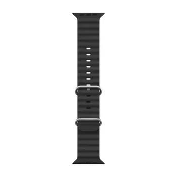 Microsonic Apple Watch SE 2022 44mm Kordon Ocean Band Siyah