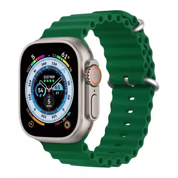 Microsonic Apple Watch SE 2022 44mm Kordon Ocean Band Yeşil