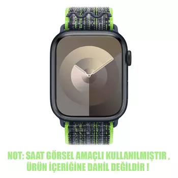 Microsonic Apple Watch SE 2022 44mm Kordon Terra Sport Loop Yeşil