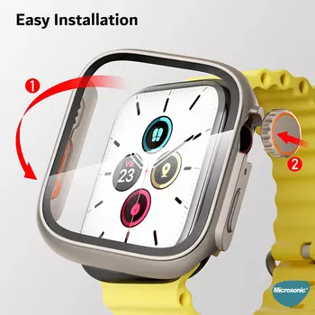 Microsonic Apple Watch SE 40mm Kılıf Apple Watch Ultra Dönüştürücü Ekran Koruyucu Kasa Yıldız Işığı