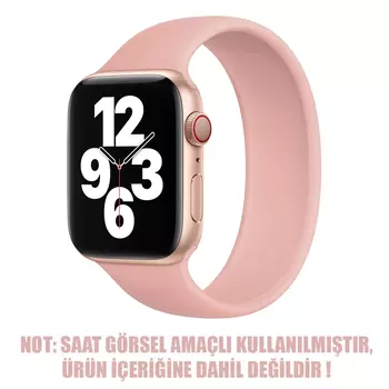 Microsonic Apple Watch SE 40mm Kordon, (Small Size, 135mm) New Solo Loop Rose Gold