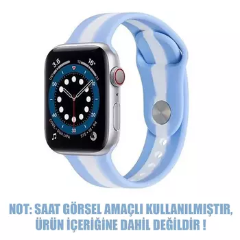 Microsonic Apple Watch SE 40mm Kordon Town Stripe Mavi