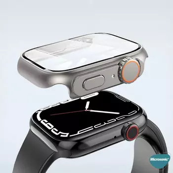 Microsonic Apple Watch SE 44mm Kılıf Apple Watch Ultra Dönüştürücü Ekran Koruyucu Kasa Yıldız Işığı