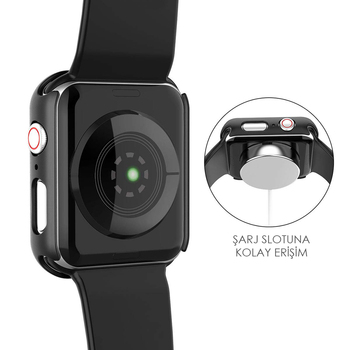 Microsonic Apple Watch SE 44mm Kılıf Matte Premium Slim WatchBand Lila