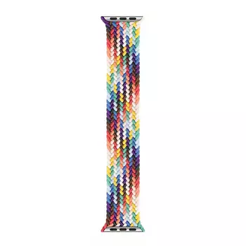 Microsonic Apple Watch SE 44mm Kordon, (Large Size, 160mm) Braided Solo Loop Band Pride Edition