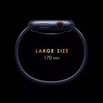 Microsonic Apple Watch SE 44mm Kordon, (Large Size, 170mm) New Solo Loop Lacivert