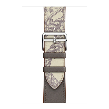 Microsonic Apple Watch Series 1 42mm Swift Leather Double Tour Strap Kahverengi