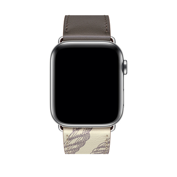Microsonic Apple Watch Series 2 42mm Swift Leather Simple Tour Strap Kahverengi