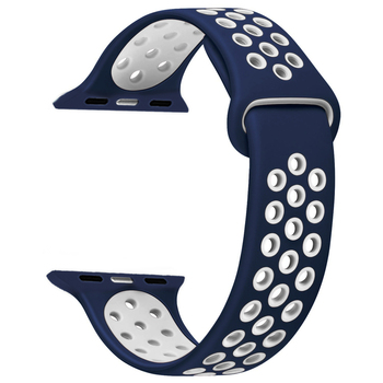 Microsonic Apple Watch Series 3 38mm Rainbow Sport Band Kordon Lacivert Beyaz Microsonic Apple Watch Series 3 38mm Rainbow Sport Band Kordon Lacivert Beyaz