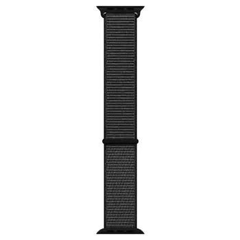 Microsonic Apple Watch Series 3 42mm Hasırlı Kordon Woven Sport Loop Black