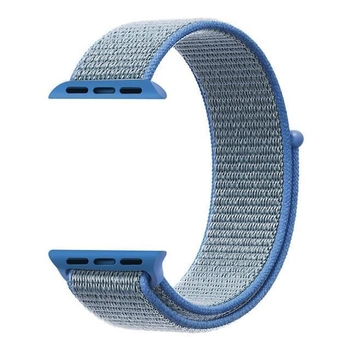 Microsonic Apple Watch Series 3 42mm Hasırlı Kordon Woven Sport Loop Tahoe Blue