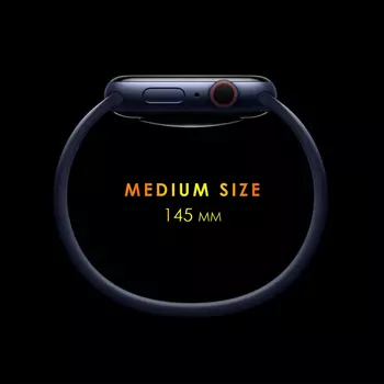 Microsonic Apple Watch Series 4 40mm Kordon, (Medium Size, 145mm) New Solo Loop Lacivert