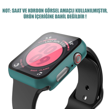 Microsonic Apple Watch Series 4 44mm Kılıf Matte Premium Slim WatchBand Koyu Yeşil