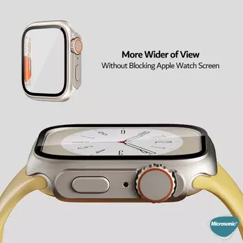 Microsonic Apple Watch Series 5 40mm Kılıf Apple Watch Ultra Dönüştürücü Ekran Koruyucu Kasa Yıldız Işığı