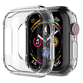 Microsonic Apple Watch Series 6 40mm Full Round Soft Silicone Şeffaf Kılıf