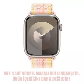 Microsonic Apple Watch Series 6 40mm Kordon Terra Sport Loop Pembe