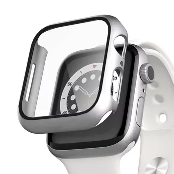 Microsonic Apple Watch Series 7 41mm Kılıf Matte Premium Slim WatchBand Gümüş