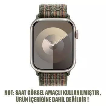 Microsonic Apple Watch Series 7 41mm Kordon Terra Sport Loop Koyu Yeşil