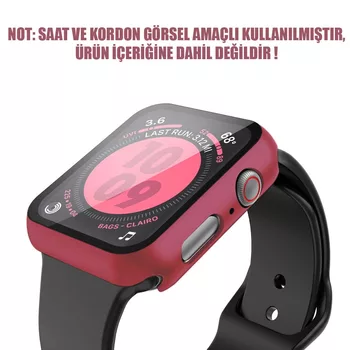 Microsonic Apple Watch Series 7 45mm Kılıf Matte Premium Slim WatchBand Bordo