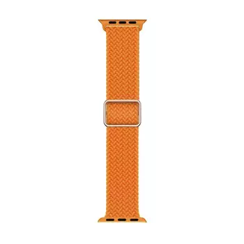 Microsonic Apple Watch Series 7 45mm Kordon Braided Loop Band Turuncu