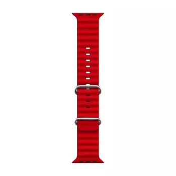Microsonic Apple Watch Series 7 45mm Kordon Ocean Band Kırmızı