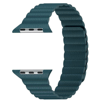 Microsonic Apple Watch Series 7 45mm Twist Leather Loop Kordon Yeşil