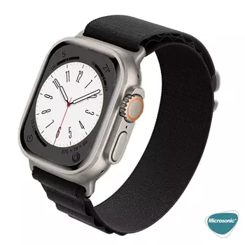 Microsonic Apple Watch Series 8 41mm Kordon Alpine Loop Siyah
