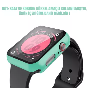 Microsonic Apple Watch Series 8 45mm Kılıf Matte Premium Slim WatchBand Mint Yeşili