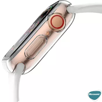 Microsonic Apple Watch Ultra 2 Kılıf 360 Full Round Soft Silicone Şeffaf
