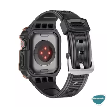 Microsonic Apple Watch Ultra Kordon Dual Apex Resist Siyah Kırmızı