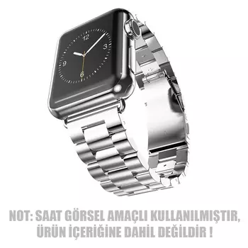 Microsonic Apple Watch Ultra Metal Stainless Steel Kordon Gümüş