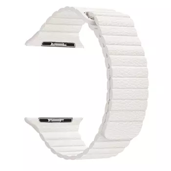 Microsonic Apple Watch Ultra Twist Leather Loop Kordon Beyaz