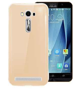 Microsonic Asus Zenfone 2 Laser ZE550KL Kılıf Transparent Soft Gold