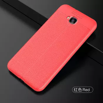 Microsonic Asus Zenfone 4 Selfie (5.5'') ZD553KL Kılıf Deri Dokulu Silikon Kırmızı