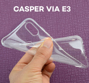 Microsonic Casper Via E3 Kılıf Transparent Soft Beyaz