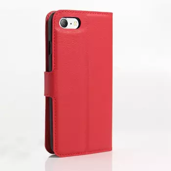 Microsonic Cüzdanlı Deri iPhone 8 Kılıf Kırmızı