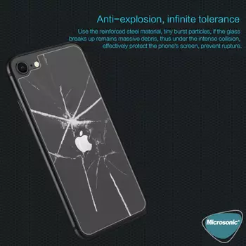 Microsonic Full Body Temperli Cam Ekran Koruyucu iPhone SE 2020 Ön + Arka