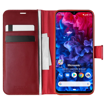 Microsonic General Mobile GM 20 Pro Kılıf Delux Leather Wallet Kırmızı Microsonic General Mobile GM 20 Pro Kılıf Delux Leather Wallet Kırmızı
