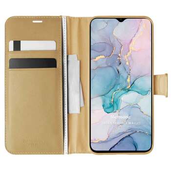 Microsonic General Mobile GM 22 Kılıf Delux Leather Wallet Gold Microsonic General Mobile GM 22 Kılıf Delux Leather Wallet Gold