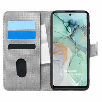 Microsonic General Mobile GM 22 Kılıf Fabric Book Wallet Gri Microsonic General Mobile GM 22 Kılıf Fabric Book Wallet Gri