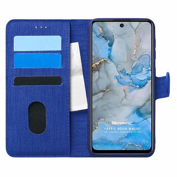 Microsonic General Mobile GM 22 Pro Kılıf Fabric Book Wallet Lacivert